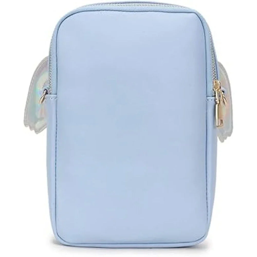 Engoinin Game Over Gamer Themed Blue Rainbow Wings Chain Crossbody Bag Purse